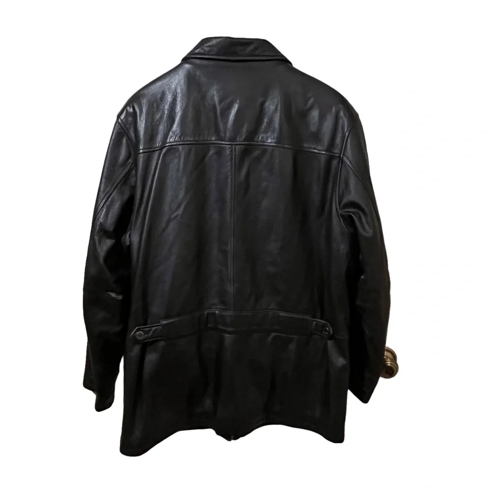 Vintage M. Julian Wilsons Black Leather Jacket Men Sz Large Thinsulate Lined - Picture 5 of 10